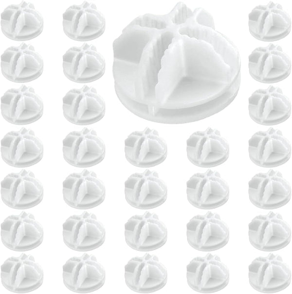 30Pcs White Wire Cube Connectors, Plastic Storage Cube Connectors for Modular Closet Organizer and Wire Shelving