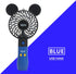 Kbinter Cute Personal Mini Fan, Handheld & Portable USB Rechargeable 1 Speed USB Fans with Colorful LED Light Adjustable, for Indoor Or Outdoor Activities, Cute Mouse by Generic