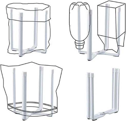 Multifunctional Kitchen Stand Holder for Plastic Bags, Bottles & Cups, Drying Racks for Home Kitchen