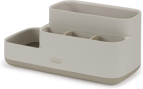 Joseph Joseph EasyStore Bathroom Storage Caddy, Toothbrush and Toothpaste Organiser for Bathroom Accessories, Matt