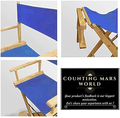 2 Set 20cm 52cm 52cm 41cm STAY GENT Replacement Cover Canvas for Directors Chair, X + X Blue