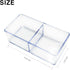 Carrotez 2 Compartment Makeup Organizer, Clear Plastic Drawer Organizer for Bathroom, Desk, Vanity, Office