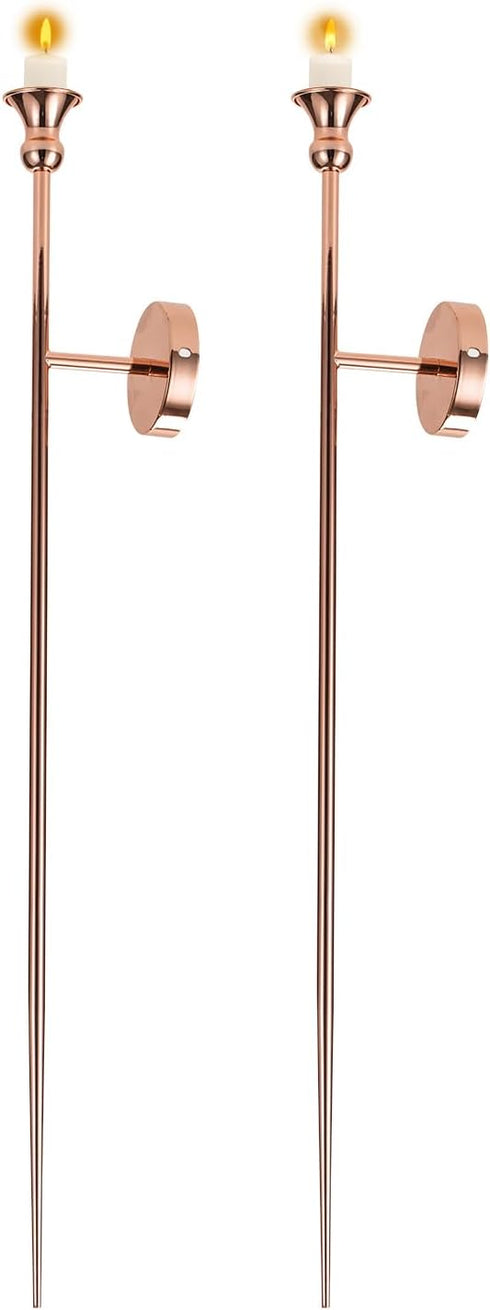 Set 2 33 Inch) lobolighting Candle Sconces of Long Wall Candle Holder Gold Candle Sconce Modern Wall Sconces Candle