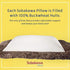 Sobakawa Traditional Buckwheat Standard Size Pillow Organic Cotton with Natural Technology for Cool Sleep, Neck Support