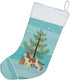 Caroline's Treasures BB2967CS Cavalier King Charles Spaniel Merry Christmas Tree Stocking, Teal Hanging Decor