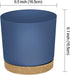 ZMTECH Plant Pots, Set of 6 Self Watering 6.5'' Plastic Planters with Drainage Hole and Saucer, Blue
