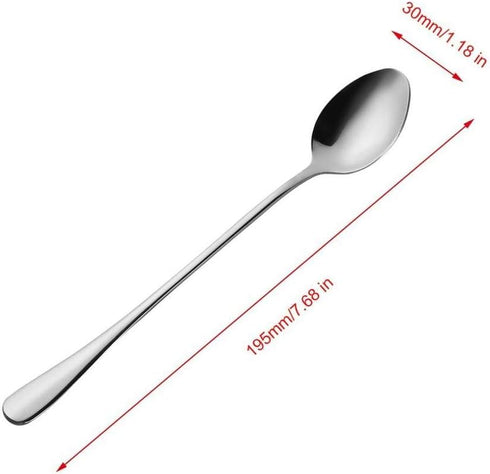 20 Piece Long Handle Iced Tea Spoon Set, Stainless Steel Coffee Mixing Spoons