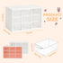 Mini Desk Organizer Drawer, 9 Removable Plastic Art Craft Organizers with Stickers, Cute Desktop Storage Organizer for DIY Crafts, Art Supply, Office Supplies and Jewelry (White) by HMIEPRS
