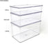 Isaac Jacobs Large Clear Stackable Organizer Bin (10.75” x 6.5” x 6.1”) w Hinged Lid - BPA-Free Food Safe Storage Box