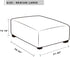40x40x15 inch Easy-Going Stretch Square Ottoman Cover Folding Storage Stool Furniture Protector Soft Rectangle