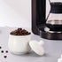 Ceramic Sugar Bowl with Lid and Spoon, White Porcelain Sugar Salt Pepper Storage Jar, 8 Ounces