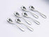 Knork Stainless Steel Demitasse Spoon Set of 6, Shiny Gloss Silver, Tiny Specialty Spoons