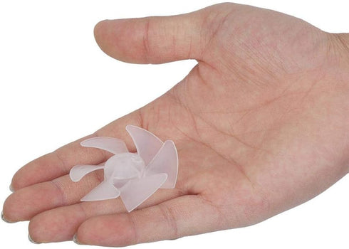 10Pcs Mini Plastic Fan Blades, Small Power Hair Dryer Fan Leaves Motor Accessories Replacement