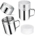 Stainless Steel Dredge Shaker, 6 Oz Spice Shakers with Handle, Fine Powder Shakers for Baking Seasoning