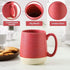 15 Set 4 Set Hasense Ounce Porcelain Coffee Mugs of with Large Handle Perfect for Coffee, Tea, Milk, Chocolate
