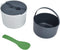 Microwave Rice Cooker Steamer, 2 L Microwave Cookware Set for Rice, Pasta, Vegetables, Non-Stick (Green)