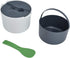 Microwave Rice Cooker Steamer, 2 L Microwave Cookware Set for Rice, Pasta, Vegetables, Non-Stick (Green)