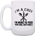 Chef Gifts for Women I'm A Chef Here to Feed Your Ass Not Kiss It 15-oz Coffee Mug Tea Cup