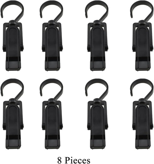 Hahiyo Plastic Swivel Clothespins Hanging Hook Clip, Smooth Rotate Strong Secure to Hold Heavy Laundry, 2.3 Inches