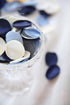 Floroom 300pcs Faux Silk Rose Petals Dusty Blue Navy for Wedding Flower Girl Basket Aisle Scatter Decoration