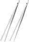 ChefBee Kitchen Cooking Tongs Tweezers, 2PCS 12" Stainless Steel Kitchen Utensils for Culinary, BBQ