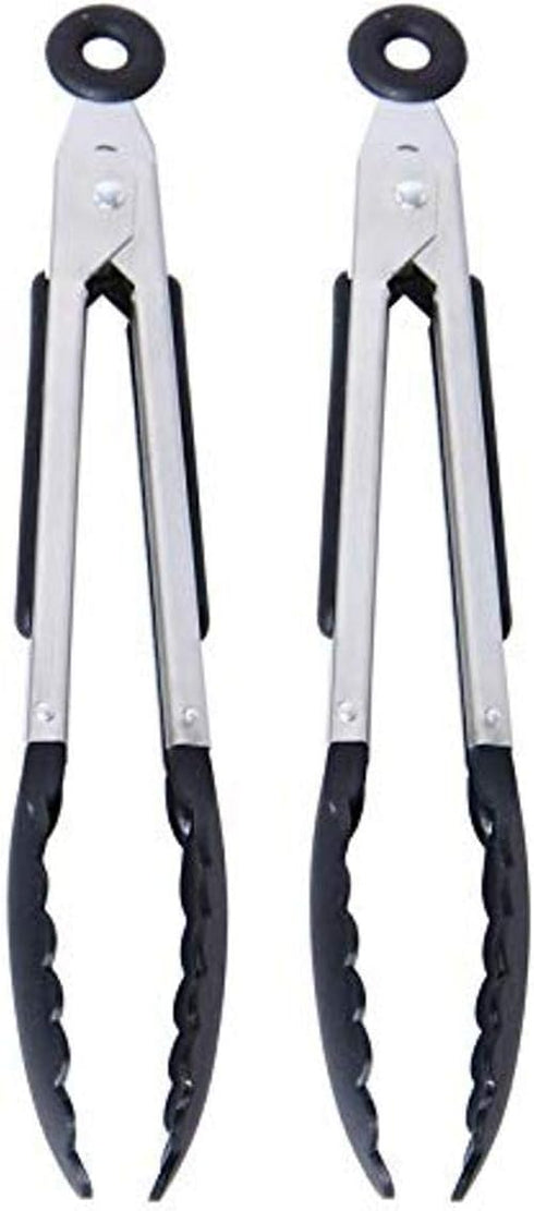 Farberware Classic Mini Nylon Tipped Tongs, Set of 2, Black