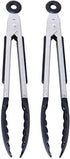 Farberware Classic Mini Nylon Tipped Tongs, Set of 2, Black