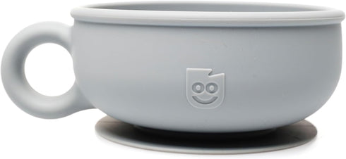 TalkTools Itsy Bowl - Silicone Mixing Bowl Set for Newborn Essentials, Baby Boys, Toddlers, Kids - Suction Baby Bowls, Cereal Bowls, Snack Lid - Baby Essentials Must Haves (Cloud) by TalkTools