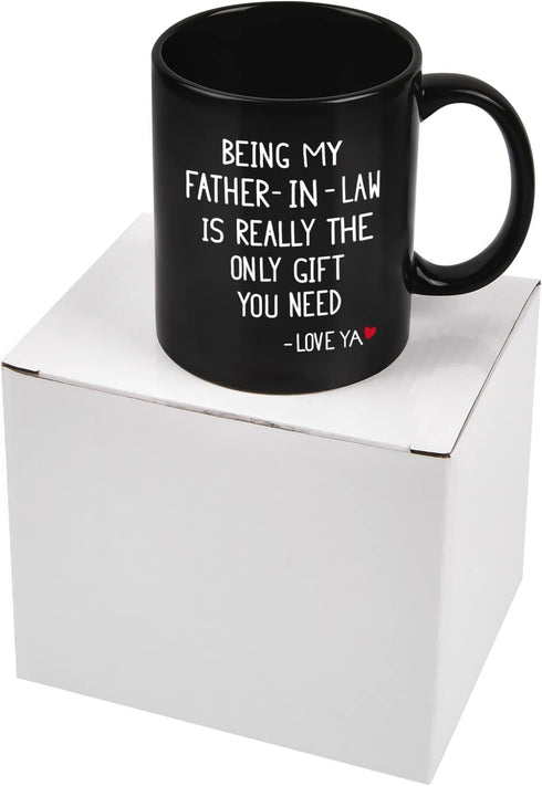 Being My Father-in-law Coffee Mug - 11 Oz Black Gift for Christmas Birthday or Father's Day from Daughter Son