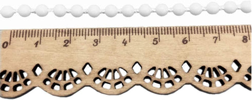 FQTANJU 10 Yards Roller and Roman Shade Blind Beaded Chain Cord, White Plastic Repair for Roller Blinds