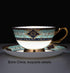 YBK Tech Euro Style Bone China Cup & Saucer Set, Ceramic Tea Coffee Cup for Home Kitchen