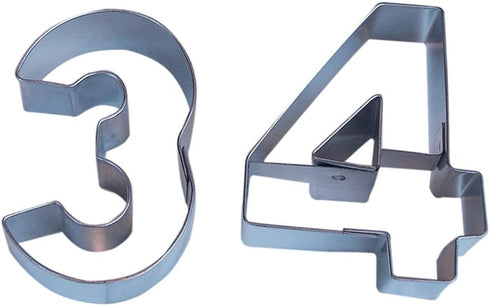R&M 1-9 Number Cookie Cutters with Cut-Outs, 2.5” 9-Piece Gift Set - Baking Tools