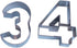 R&M 1-9 Number Cookie Cutters with Cut-Outs, 2.5” 9-Piece Gift Set - Baking Tools
