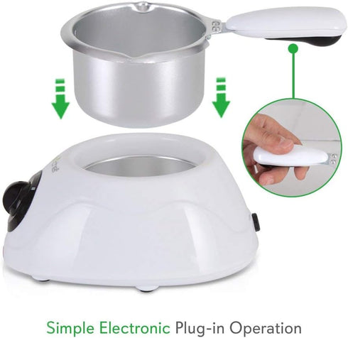 NutriChef Chocolate Melting Warming Fondue Pot - 25W, 8.8 Oz Capacity, Keep Warm Function for Melting Chocolate