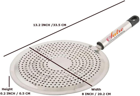 Stainless Steel Roasting Net both Sided With Tong Set of 2,Roaster Rack for Papad and Rotis and Parathas. by Satre Online and Marketing