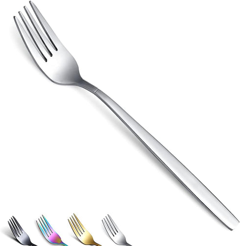 Berglander Dinner Forks Set of 6, Modern Stainless Steel Forks and Spoons Silverware, Forks And Spoons Set