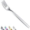 Berglander Dinner Forks Set of 6, Modern Stainless Steel Forks and Spoons Silverware, Forks And Spoons Set