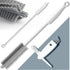Bottle Cleaning Brush Set, 3pcs Long Handle Silicone Cleaner Brushes + Thermos Lid Cup Brush + Drinking Straw Brush