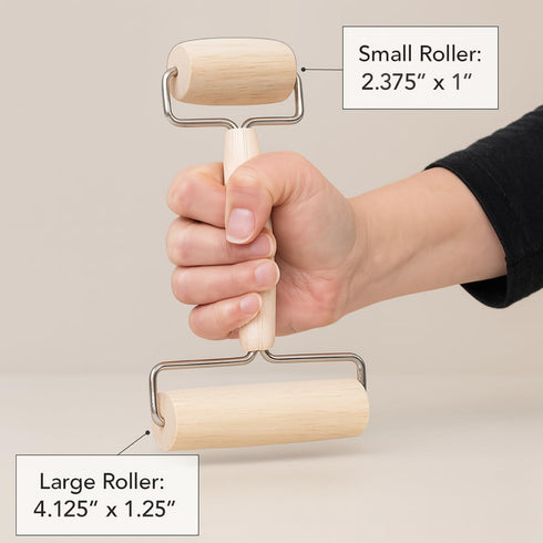 Mrs. Anderson’s Baking Double Dough Roller, 4.125 and 2.375-Inch Wide Cylinders