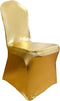Stretch Chair Cover - Chair Slipcover Decoration for Wedding Banquet Party (Shiny Gold)