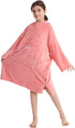 5-12 Hiturbo Kids Towel Changing Robe: Soft Plush Wearable Blanket - Warm Coral Fleece Hoodie - Swim Surf Poncho