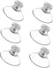 BlingKingdom 6pcs Suction Cup Glass Pads - Clear PVC Plastic Sucker Pads with Extra Strong Adhesive
