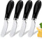 AISBUGUR 4 Pack Butter Spreader Knife, Stainless Steel with White Porcelain Handle, Black