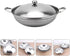 UPKOCH Stainless Steel Hot Pot Pan, 22cm Metal Shabu Shabu Hot Pot with Lid and Handle