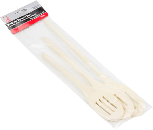 Chef Craft Select Maple Slotted Spoon Set, Natural, 10, 12, 14 Inch