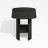 Furinno Modern Side Table, Square Round Corner End Table with Storage Shelf, Night Stand, Bedside Table, for Living