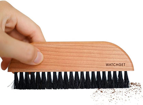 Espresso Machine Cleaning Brush with Wooden Handle, Coffee Grinder Brush for Countertop Cleaning Tool
