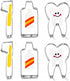 6Pcs Cute Stainless Steel Tooth Brush/Toothpaste Cookie Cutter, Baby Kids First Tooth Party Decorations