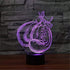 YTDZLTD 3D 16 Boxing Gloves Night Light Colors Changing USB Powered Remote Control Touch Switch Decor Lamp Optical