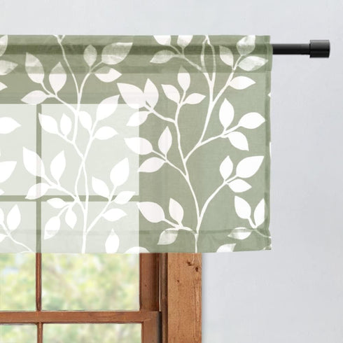 XTMYI Valances for Windows,Sheer Kitchen Window Valance Curtains,Boho Valance for Bedroom/Bathroom/Living Room,18